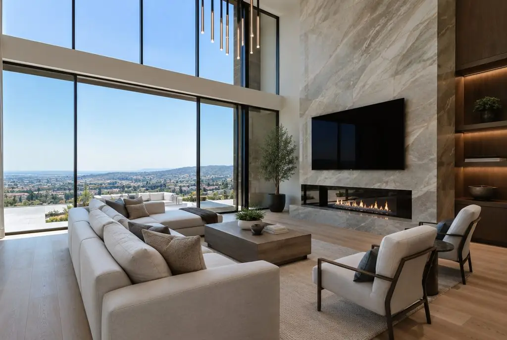 TV mounted in a typical Orchard Hills home — TV Mounting Studio Irvine